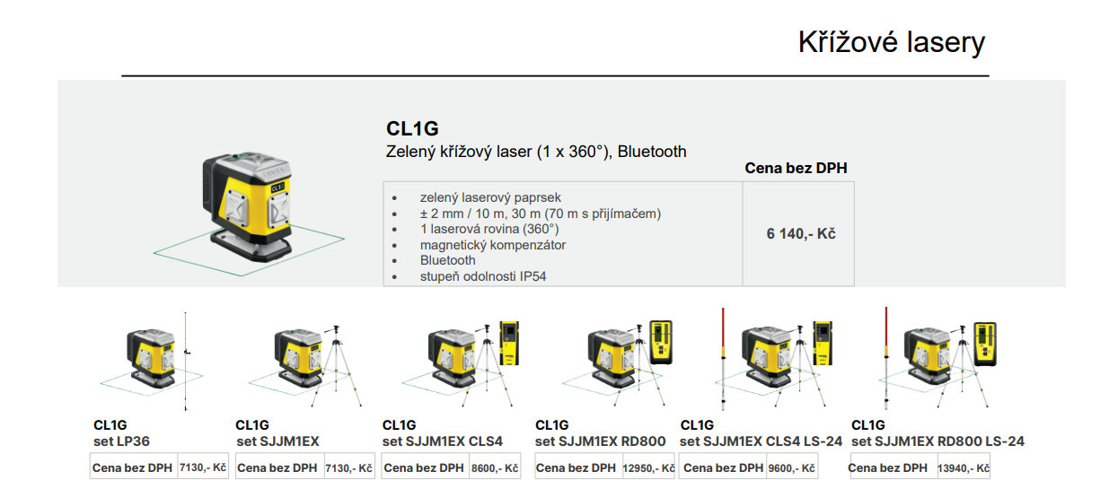 CL1G krížový laser